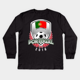 Portugal Soccer 2018 Kids Long Sleeve T-Shirt